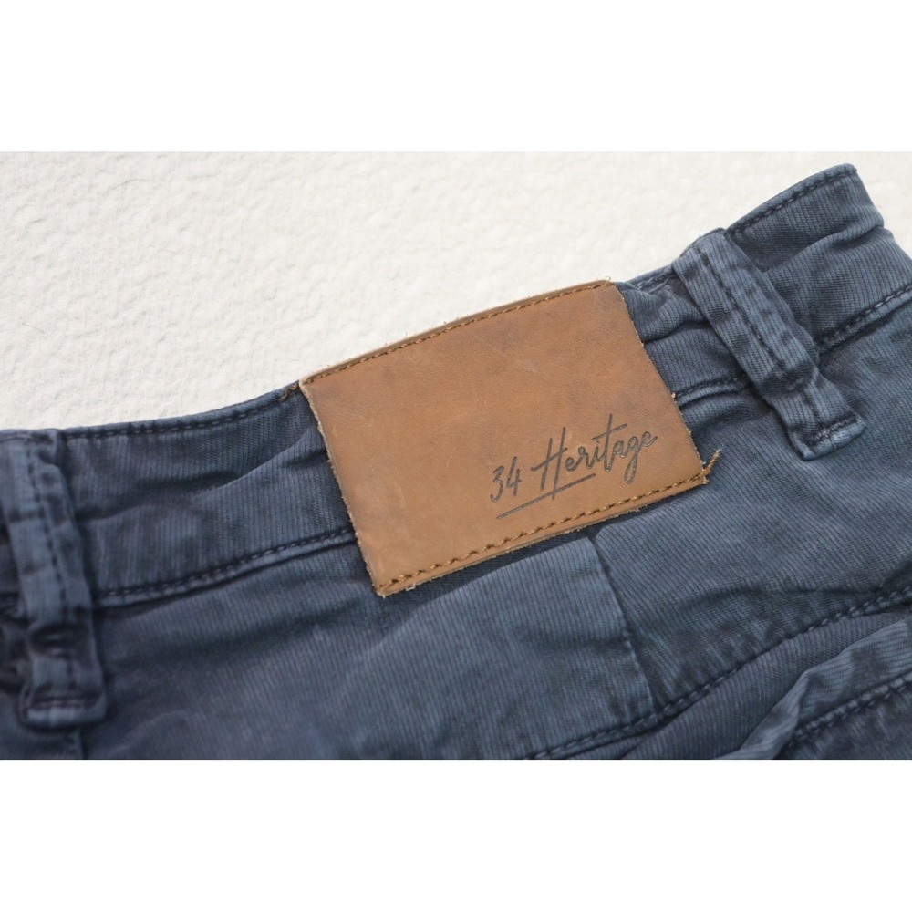 34 Heritage Shorts Mens 30 Navy Blue Excellent Tencel Blend Micro-Corduroy